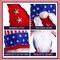 2 Pcs 4th of July Patriotic Gnomes Plush Decorations Mr & Mrs Handmade Swedish Tomte Gnome Scandinavian Elf Ornaments for American Memorial Day Independence Day Home Tiered Tray Decorations